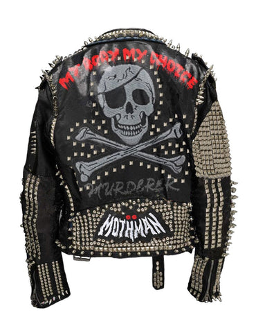Heavy Spiked Punk Rock Leather Jacket