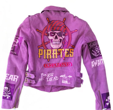 Purple Suede Patchwork Jacket