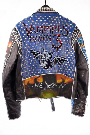 Azure Havoc Full Studded Leather Brando Jacket