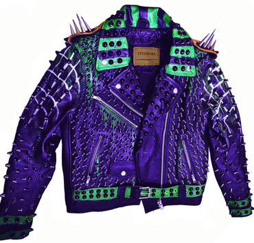 Neon Viper Brando Studded Leather Jacket