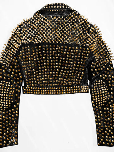 Women's Golden Biker Jacket