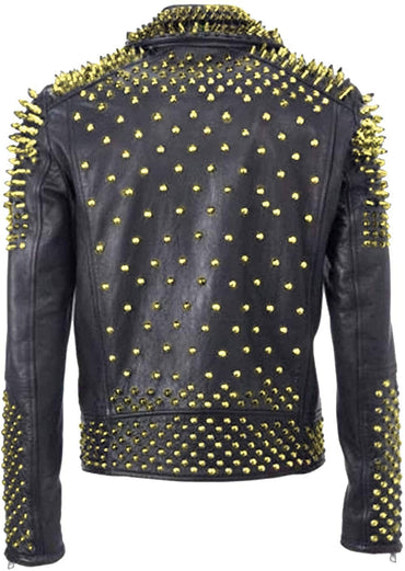 Gothic Rock Spiked Leather Jacket