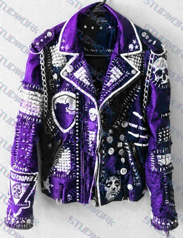 Deadbeat Symphony Studded Brando Leather Jacket