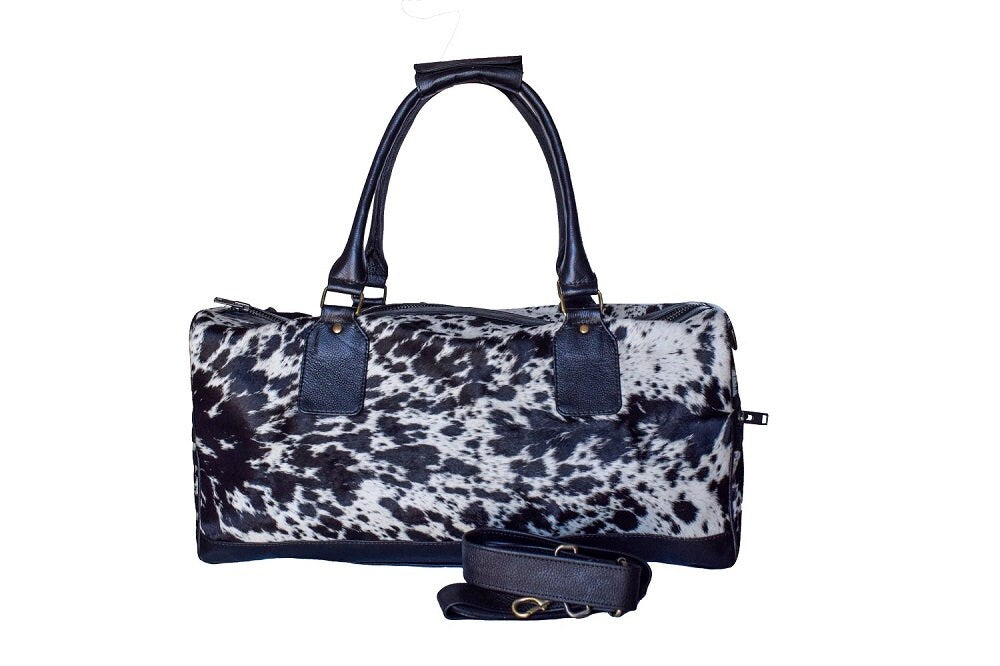 Sable Nomad Hair-On Leather Weekender Travel Bag