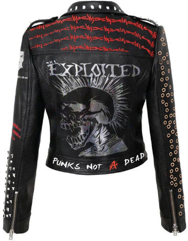 Gothic Punk Patchwork Leather Jacket