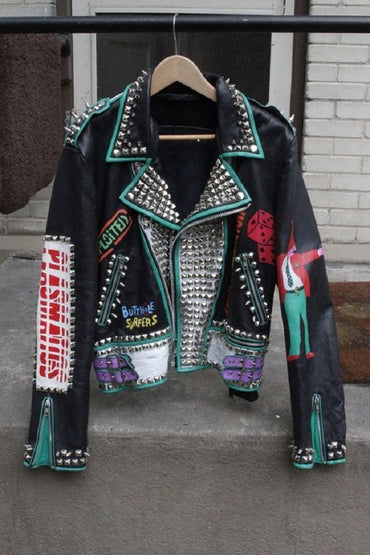 Midnight Forge Studded Biker Leather Jacket