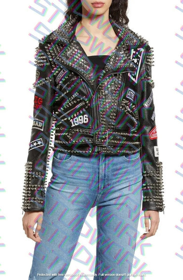 Silver Havoc Brando Studded Leather Jacket