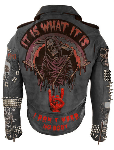 AC/DC Gothic Punk Brando Biker Jacket