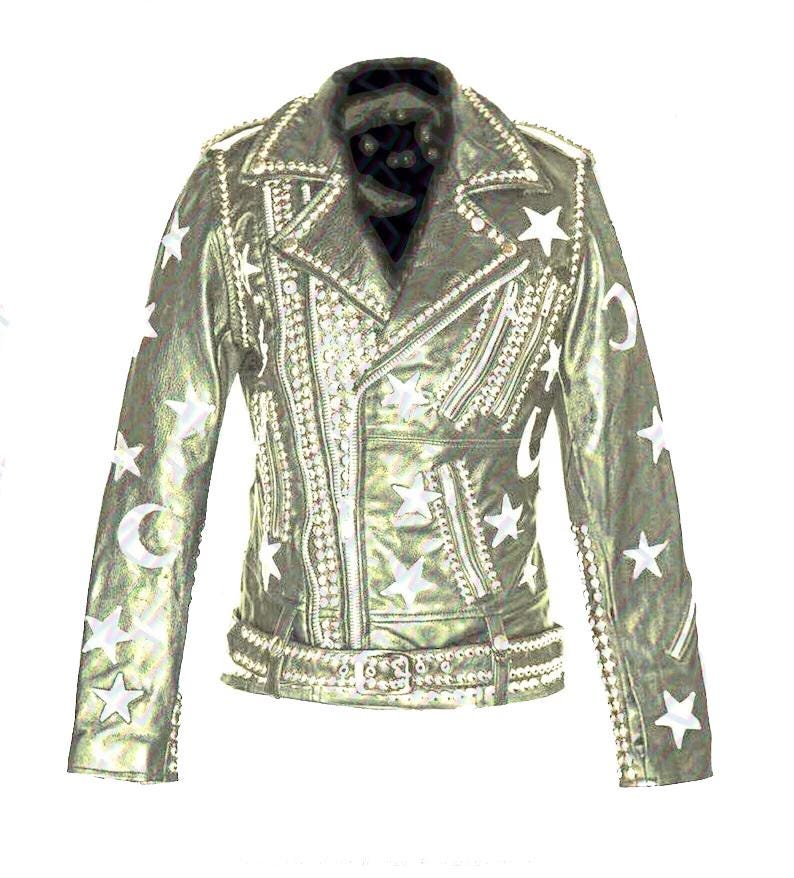 Celestial Riot Brando Studded Leather Jacket n