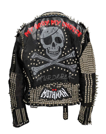 Heavy Spiked Punk Rock Leather Jacket