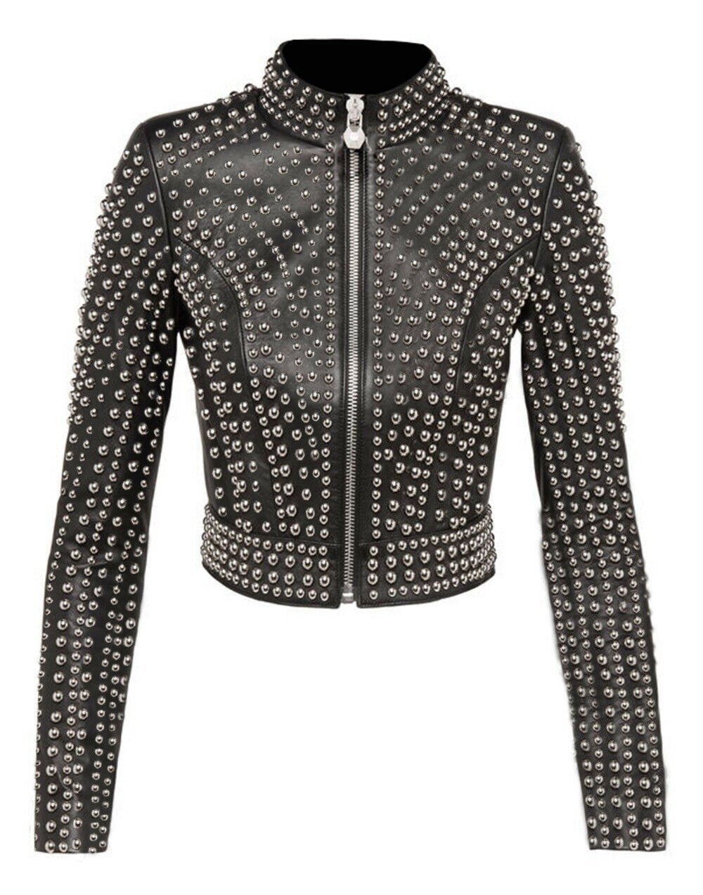 Black Studded Leather Jacket
