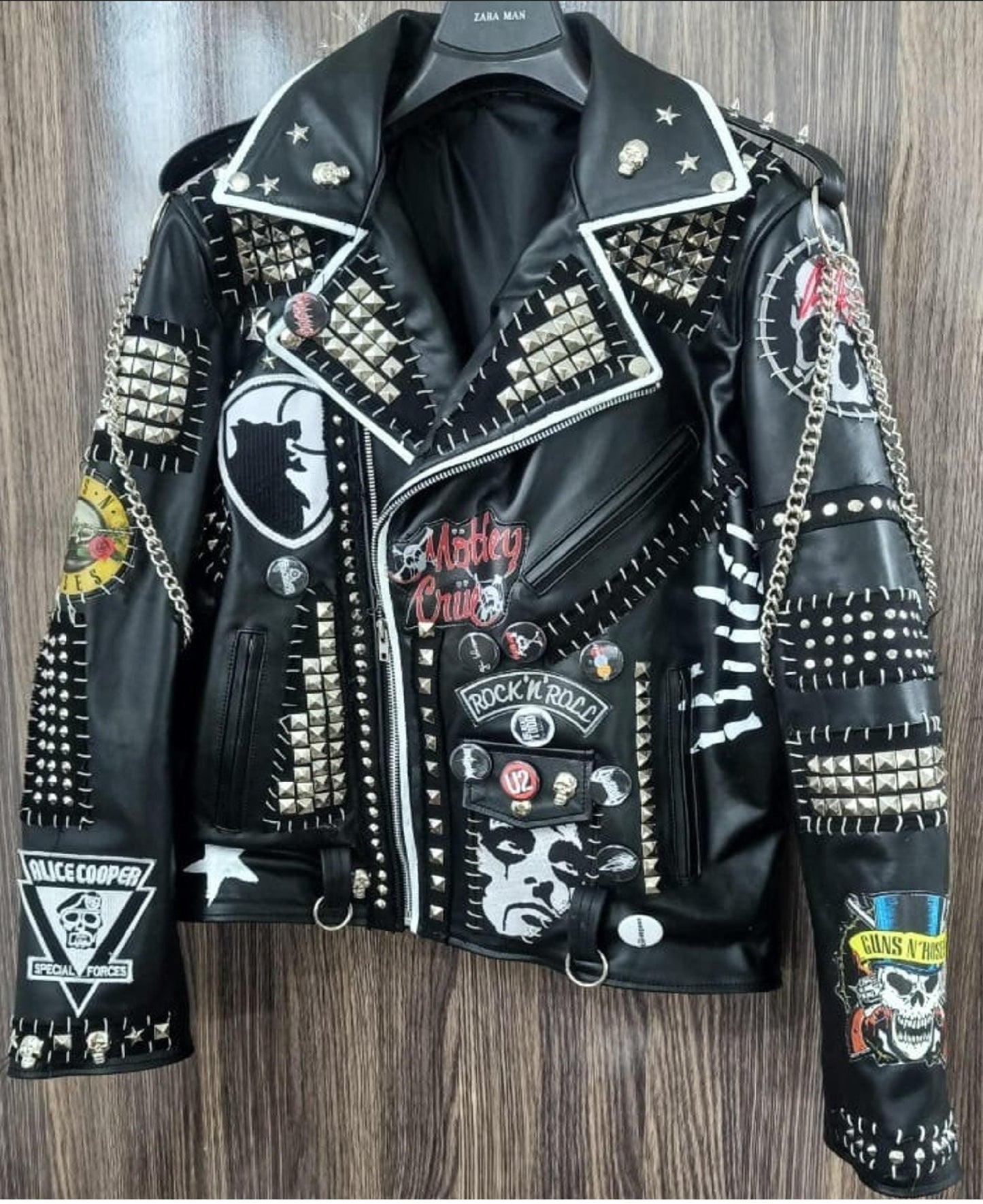 Patches Studded Fashion Jacket