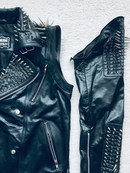 Nightfall Reclaimer Convertible Spiked Leather Vest