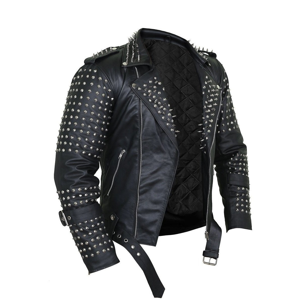 Iron Dominion Steampunk Studded Leather Jacket