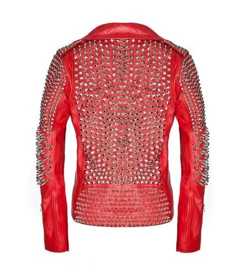 Red Punk Leather Jacket