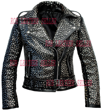 Black Studded Brando Leather Jacket