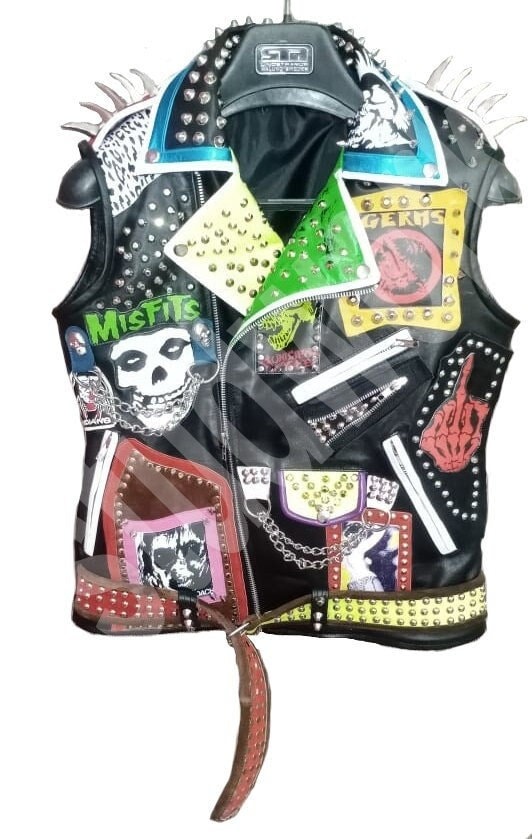 Handmade Gothic Steampunk Studded Leather Vest