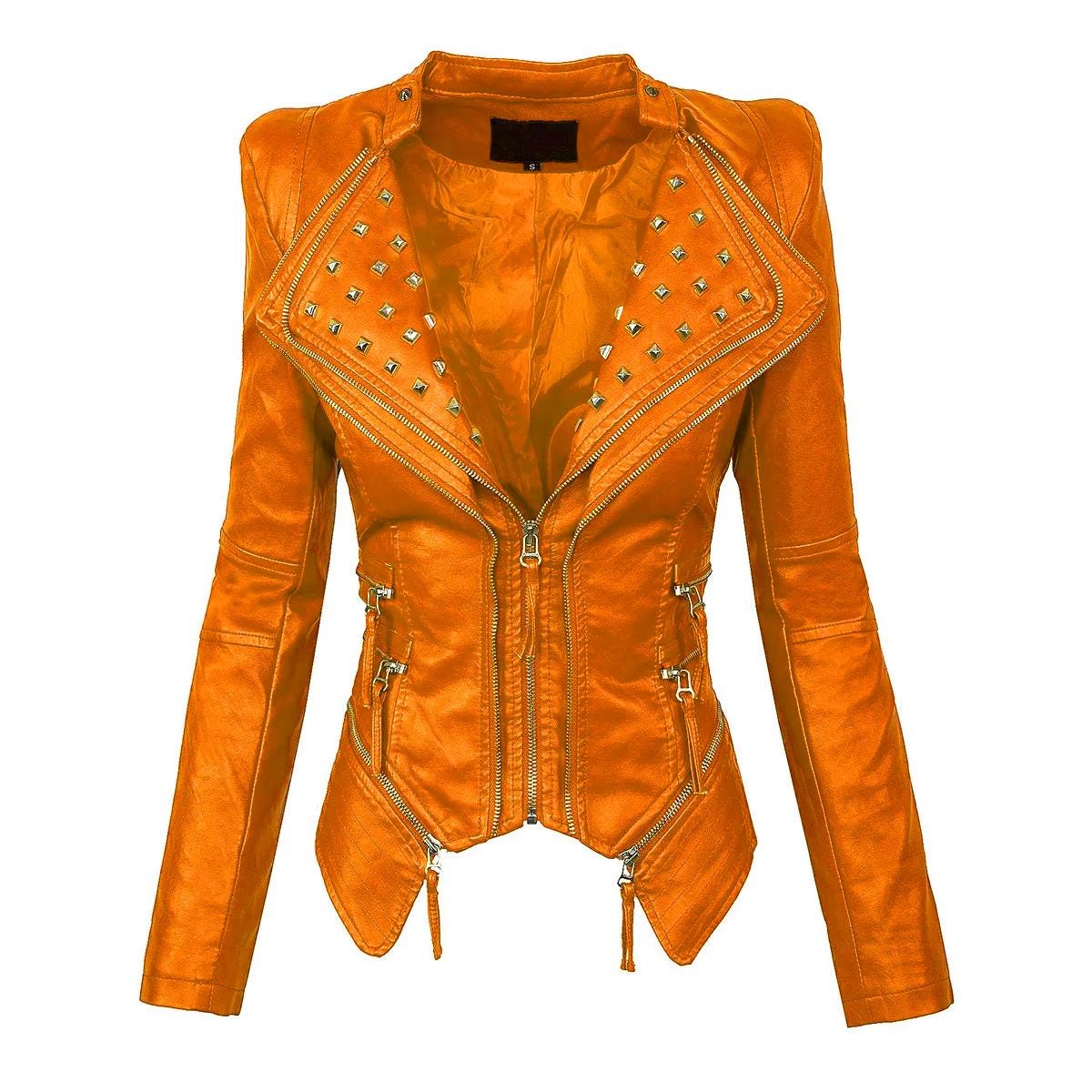 Inferno Edge Studded Leather Biker Jacket