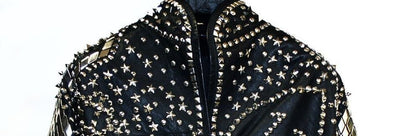 No.13 Heart Anarchy Studded Leather Biker Jacket