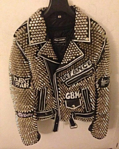 Iron Cathedral Studded Leather Biker Jacket