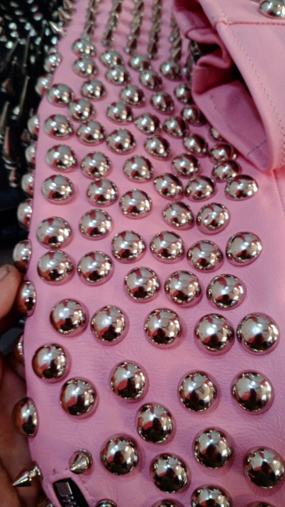 Rose Havoc Silver-Studded Steampunk Biker Jacket