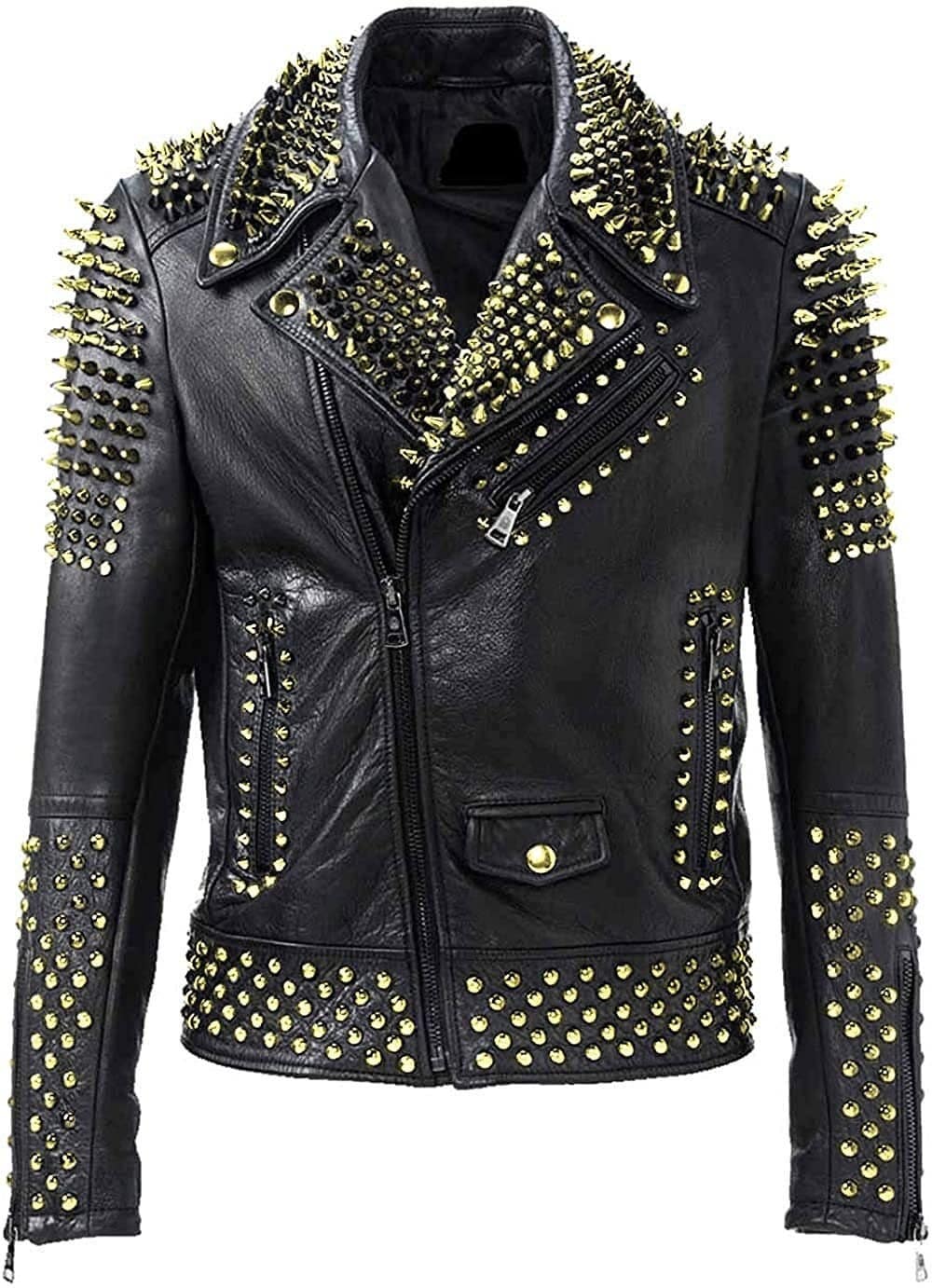 Gothic Rock Spiked Leather Jacket