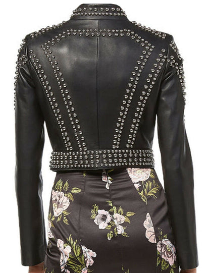Silver Round Studs Jacket