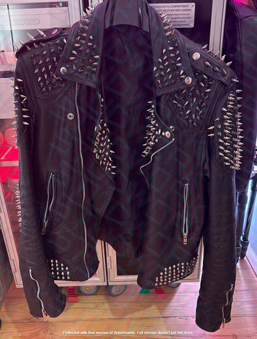 Chrome Dominion Studded Leather Brando Jacket