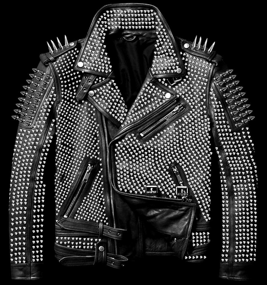 Black Studded Leather Jacket