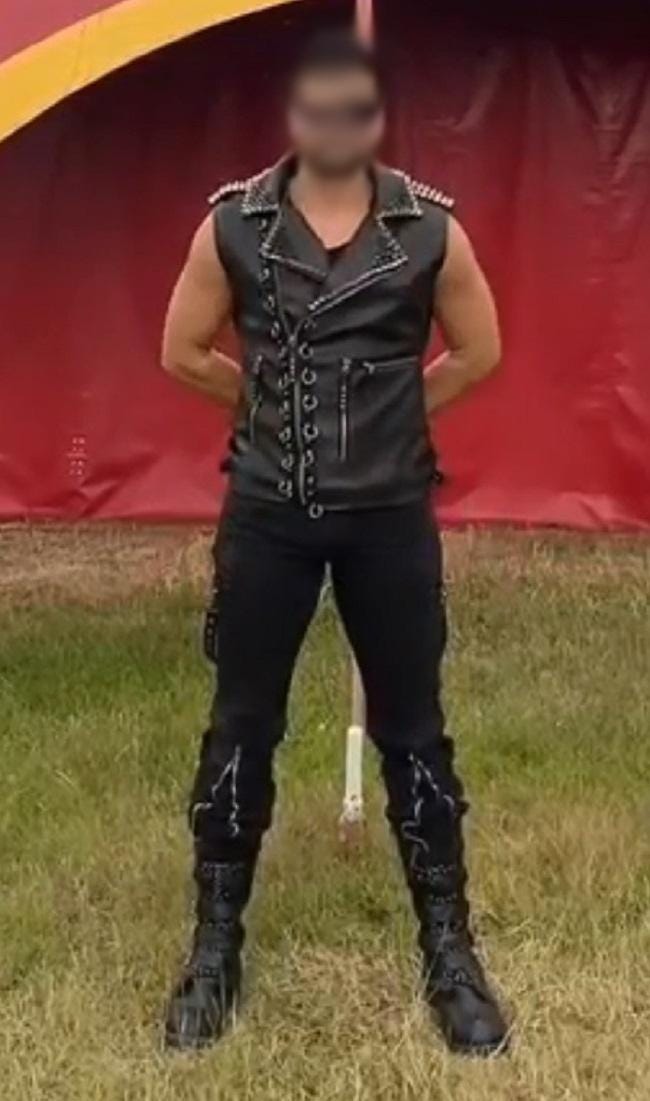 Sleeveless Spiked Black Leather Vest