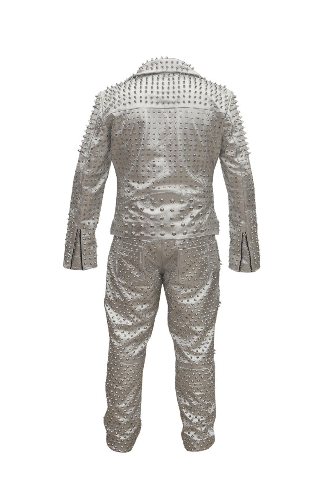 Men’s Punk Steampunk Studded Leather Suit (Jacket & Pants)