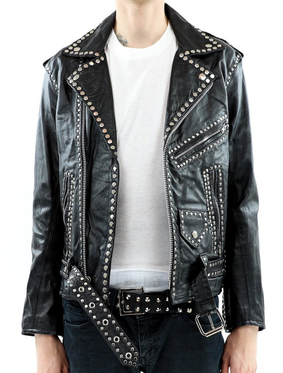 Black Punk Leather Jacket