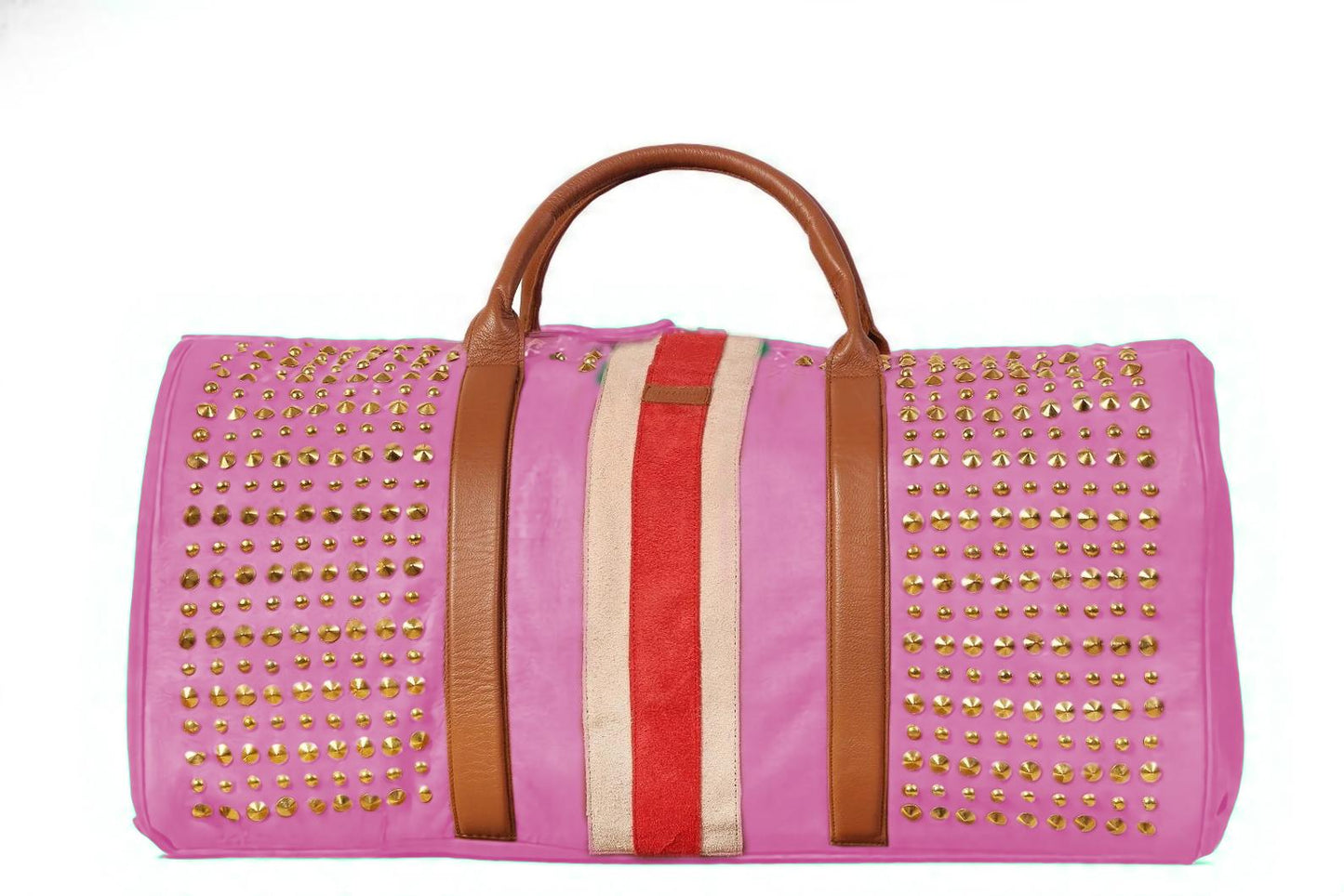 Stud Riot Gold-Studded Punk Duffle Bag