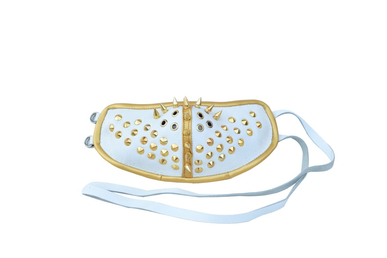 Auric Nomad Steampunk Studded Leather Face Mask