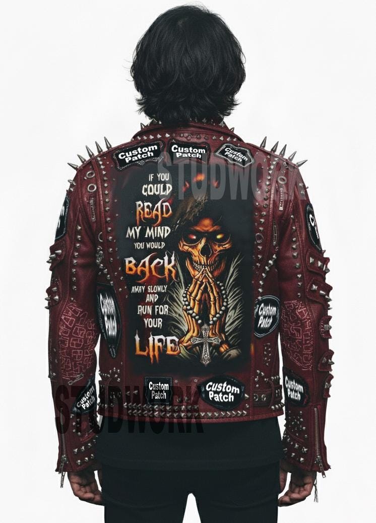 Blood Oath XIII Skull-Studded Brando Leather Jacket