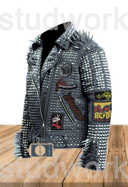 Gothic Spiked Leather Jacket