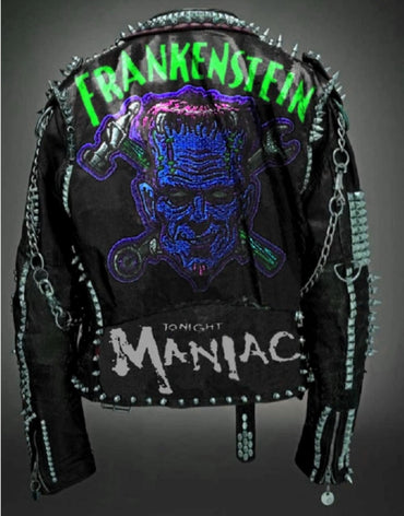 Gothic Frankenstein Spiked Leather Jacket