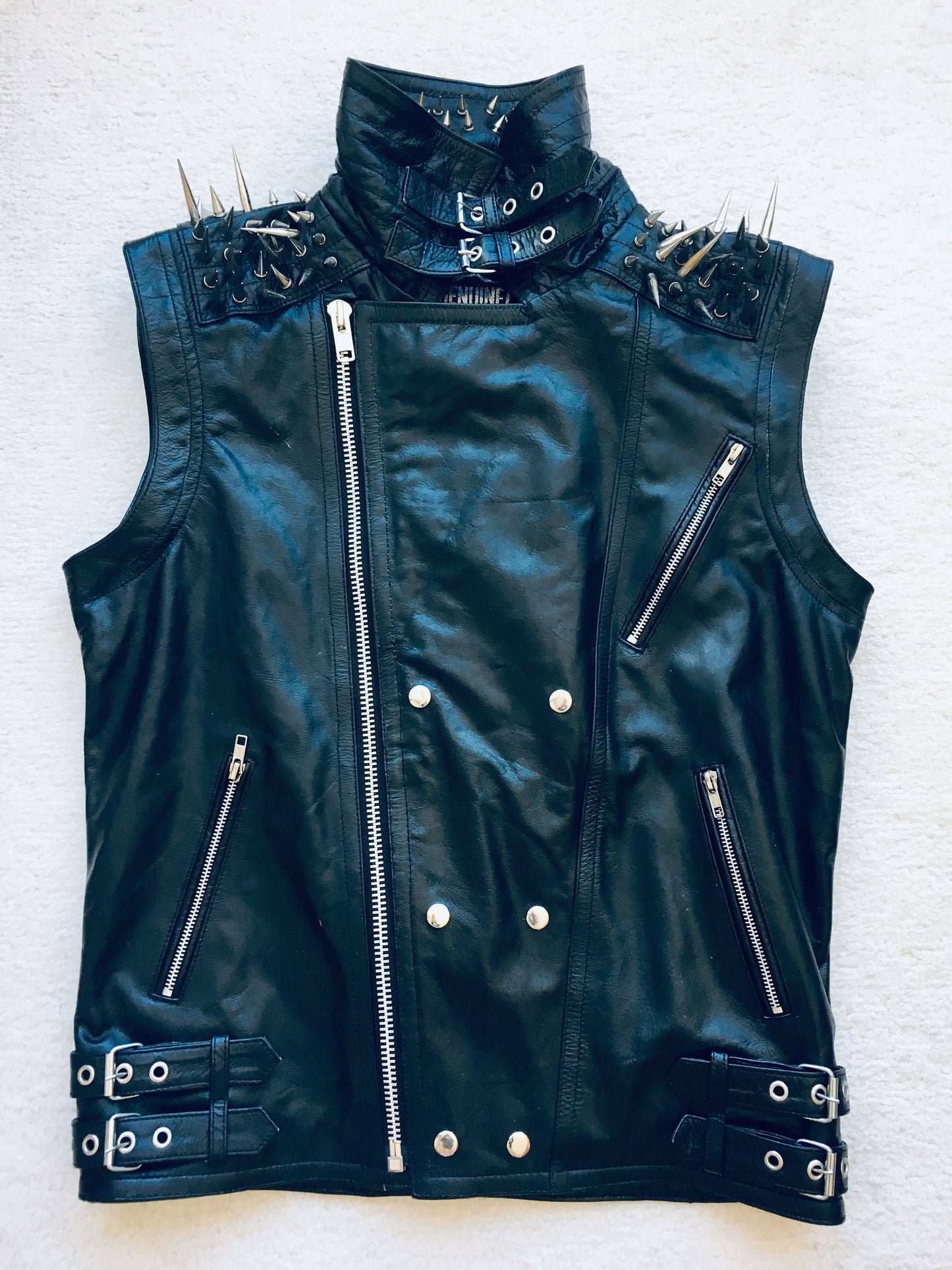 Nightfall Reclaimer Convertible Spiked Leather Vest