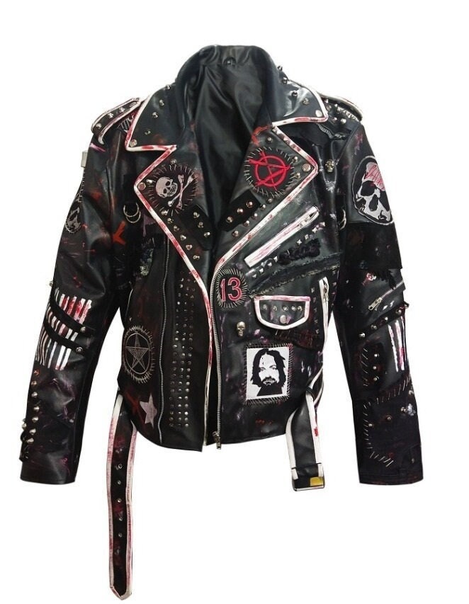 Obsidian Epaulet Brando Spiked Leather Jacket