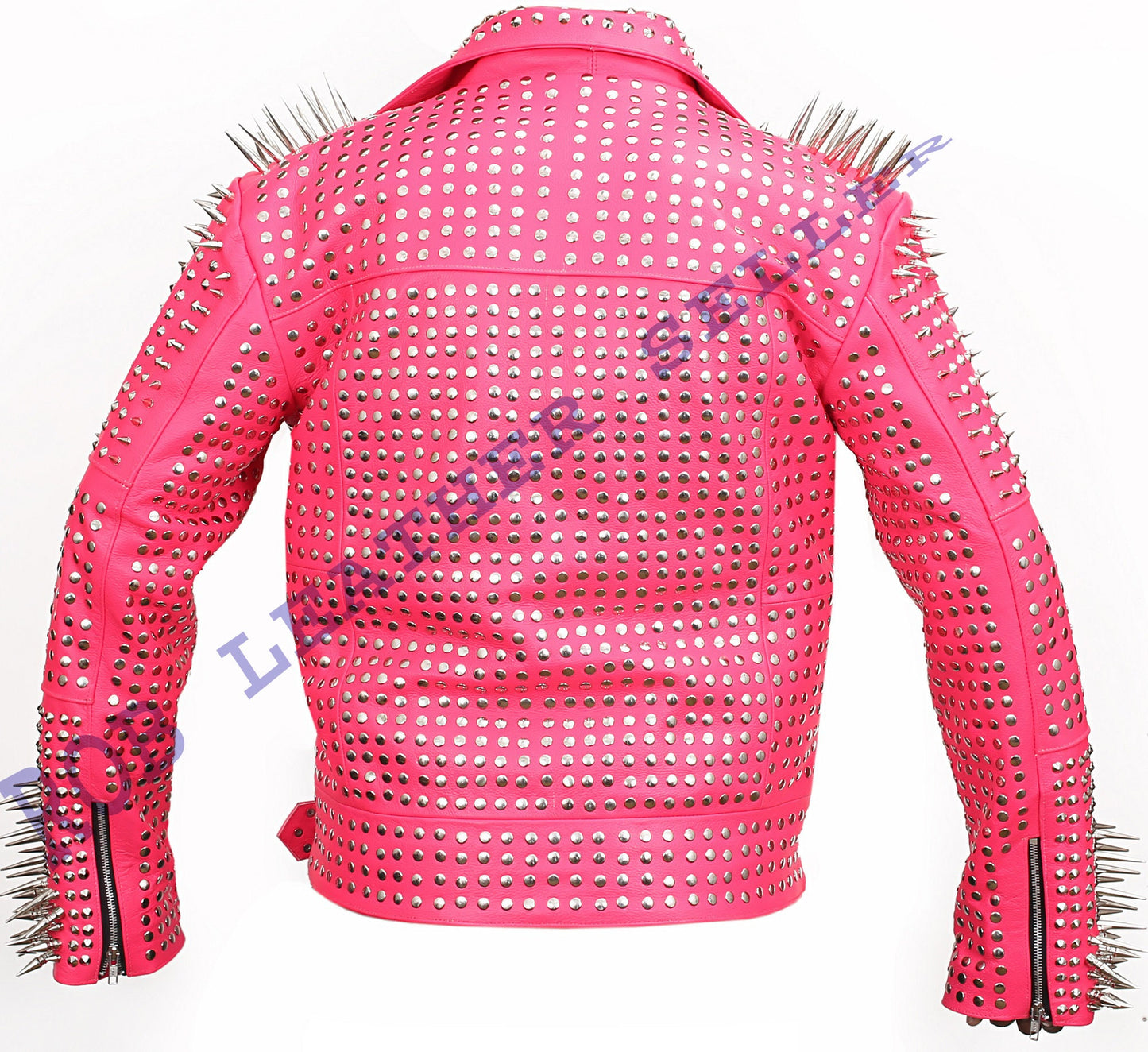 Rose Rebellion Spiked Leather Brando Jacket