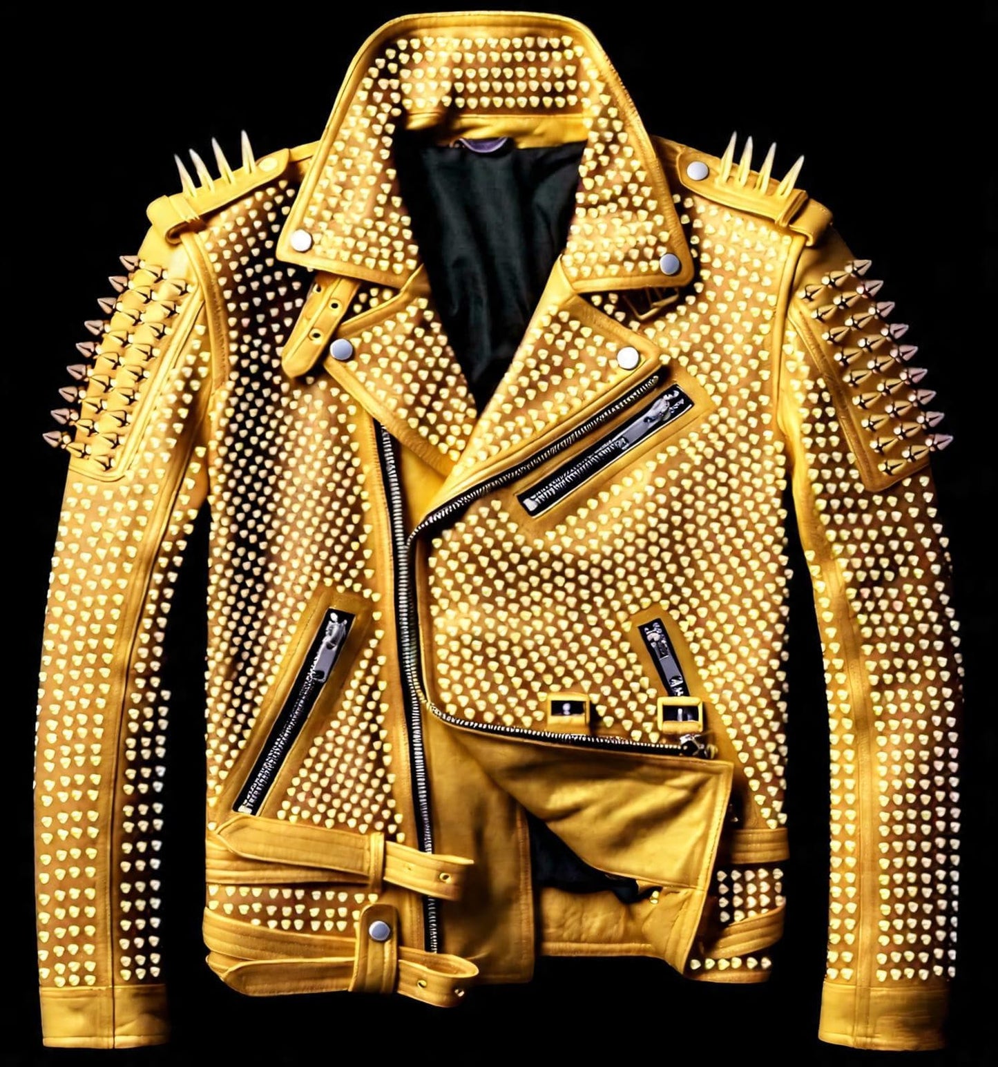 Solar Riot Studded Leather Jacket