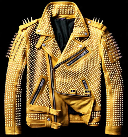 Solar Riot Studded Leather Jacket