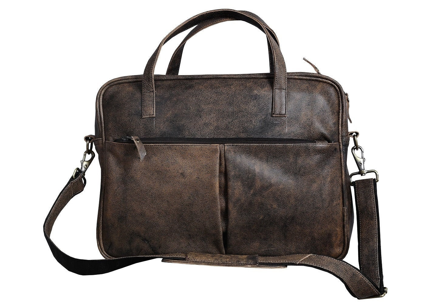Atlas Regent Full-Grain Leather Messenger Laptop Bag