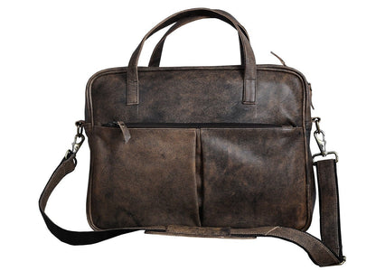 Atlas Regent Full-Grain Leather Messenger Laptop Bag