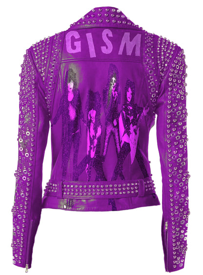 Violet Havoc GISM Punk Studded Leather Jacket
