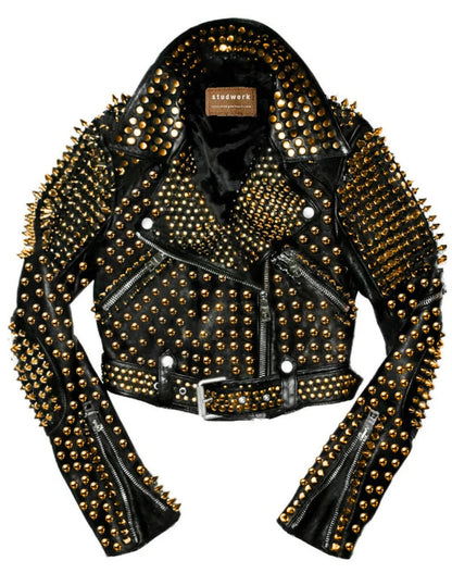 Women's Golden Biker Jacket