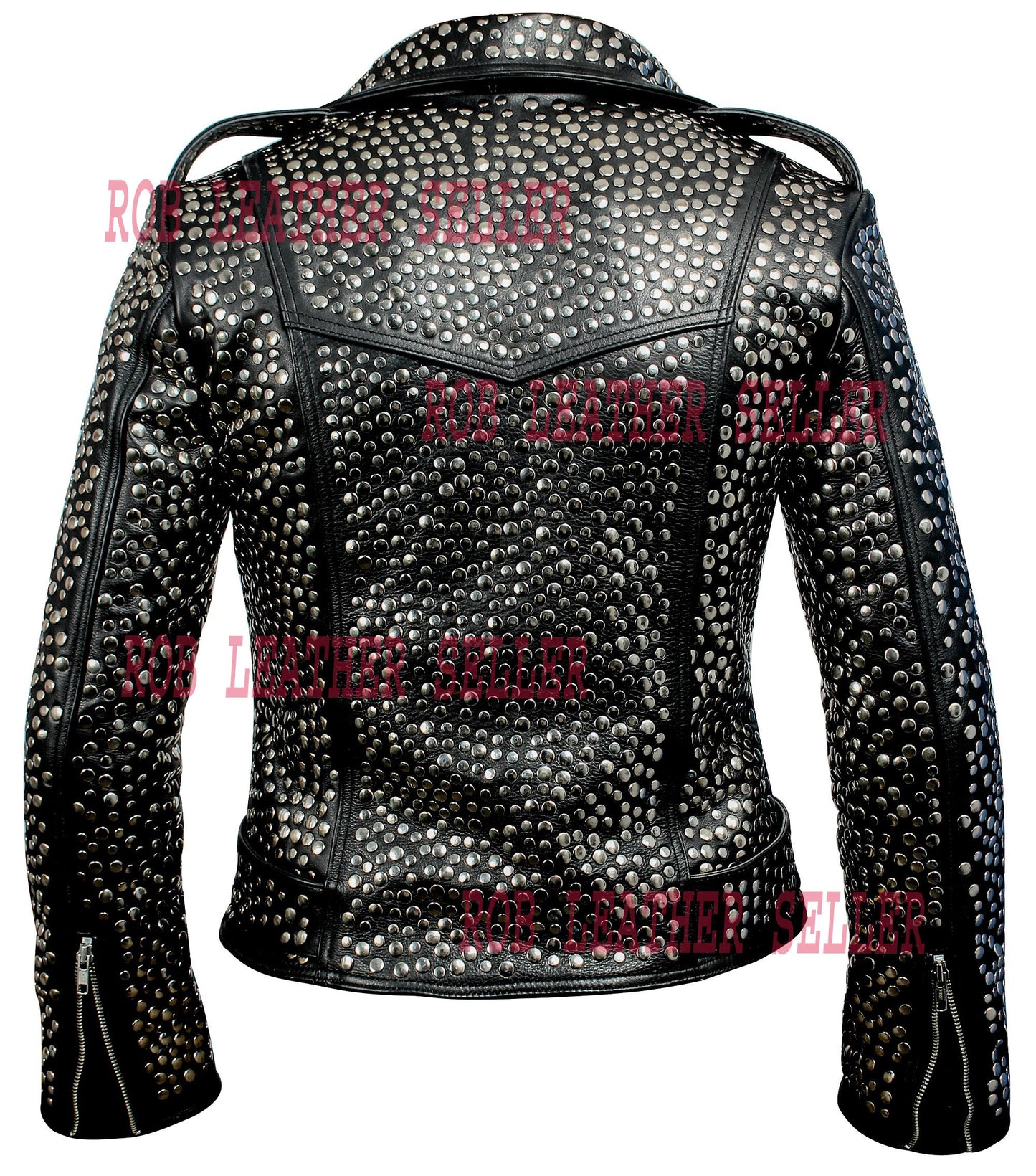 Black Studded Brando Leather Jacket