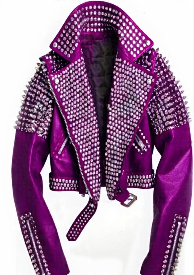 Violet Venom Women’s Gothic Leather Jacket