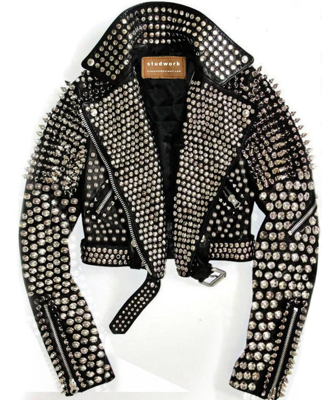 Obsidian Riot Full Studded Leather Biker Jacket