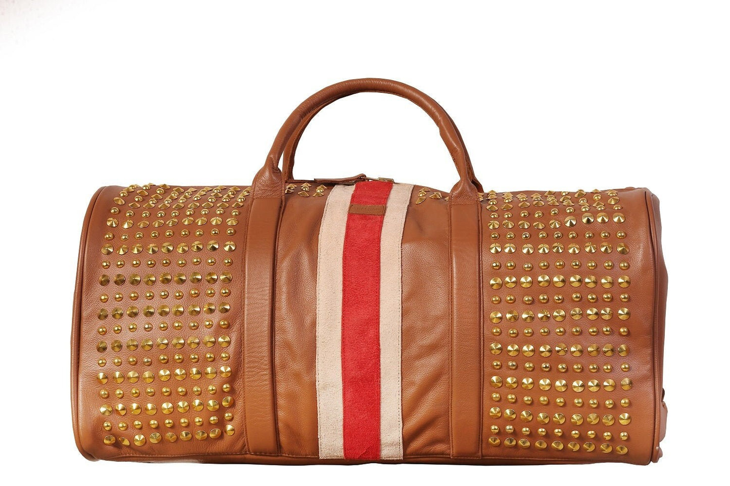 Sahara Forge Gold Studded Leather Weekender Tool Bag